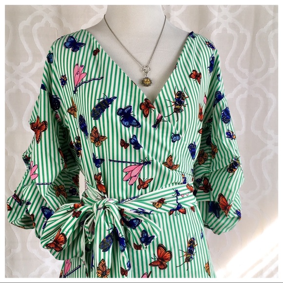 All Bugs Invited Garden Party Wrap Dress - Picture 5 of 8